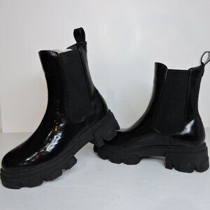 Missguided women mid calf chunky chelsea boots size 37 brand new